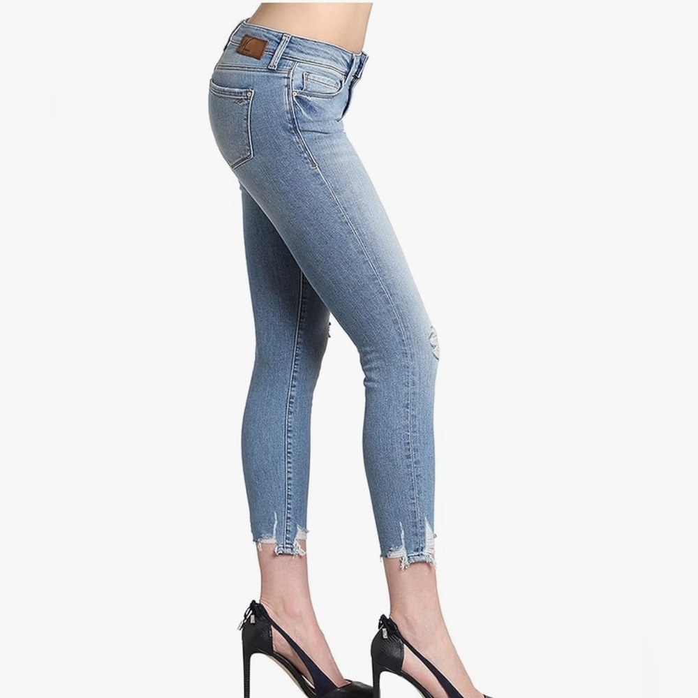Mavi Sky Blue Ripped Women's Cropped Jeans 30/ 27